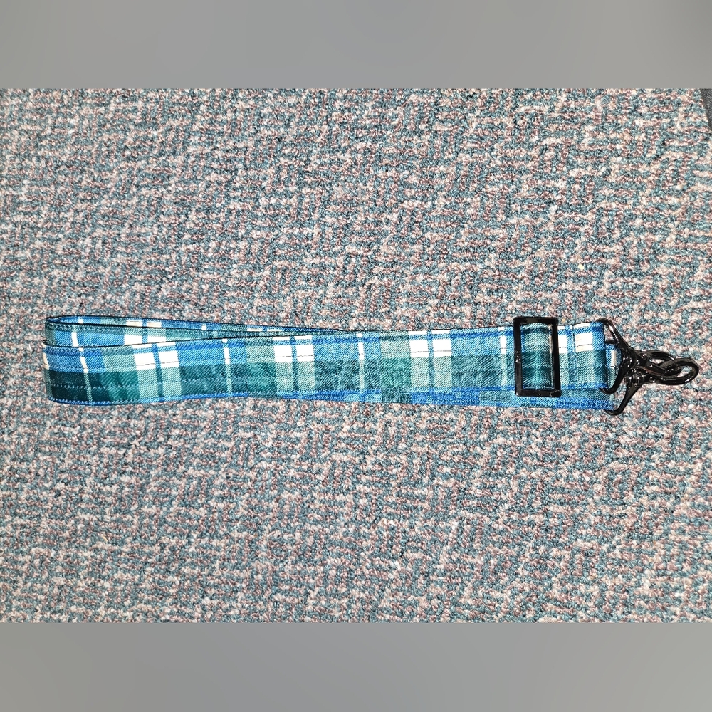 Blue Plaid Bag Strap